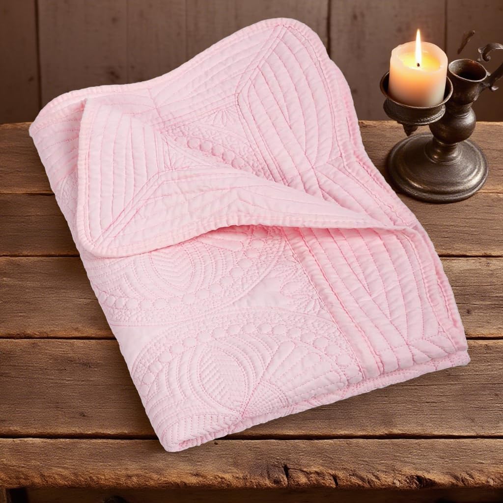Infant Quilts for Girls Foldable, Machine-Washable, Crib Quilt, Swaddling