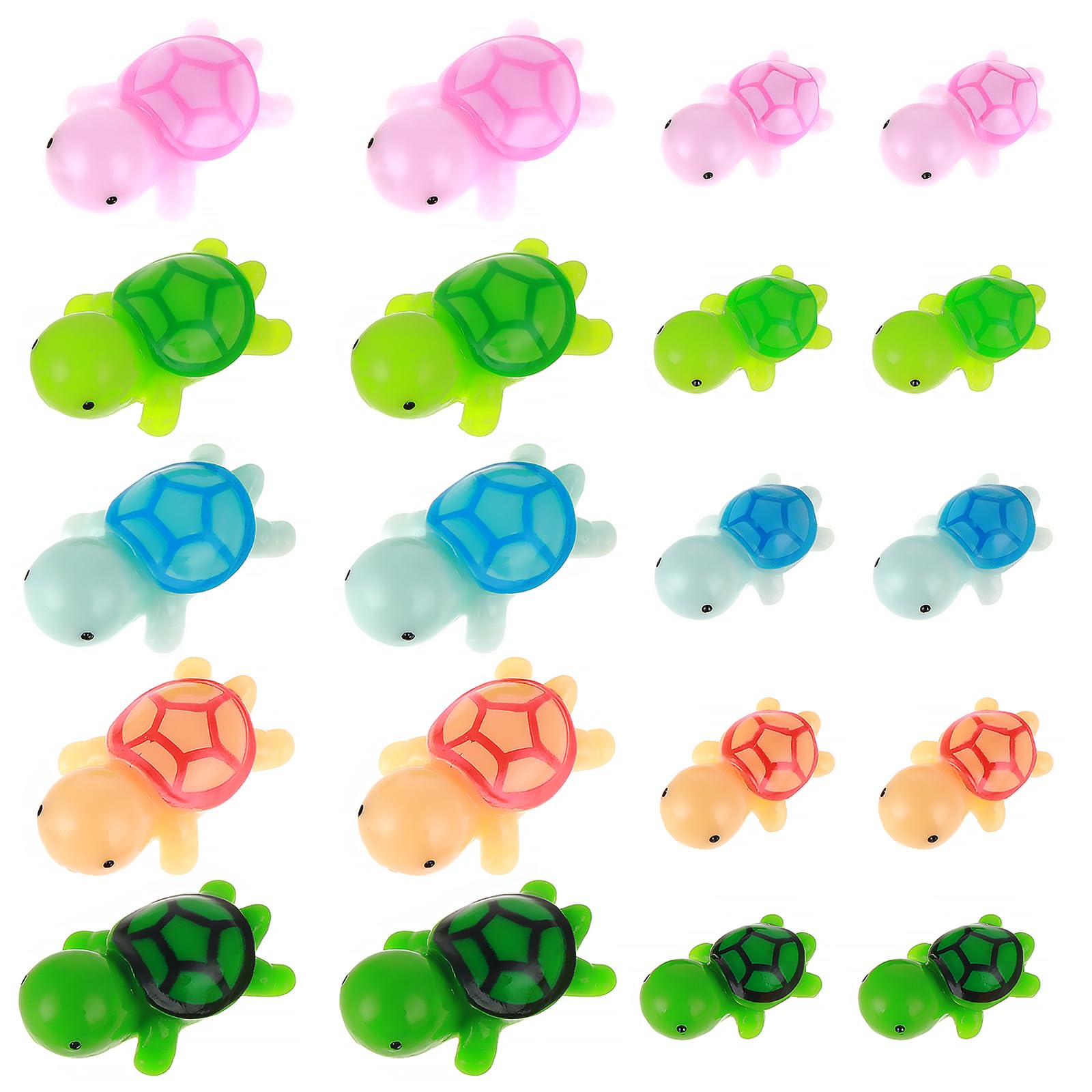 20Pcs Mini Turtles, Tiny Resin Turtles Figurines for Garden DIY Micro Landscape Car Ornaments Aquarium Dollhouse Decor