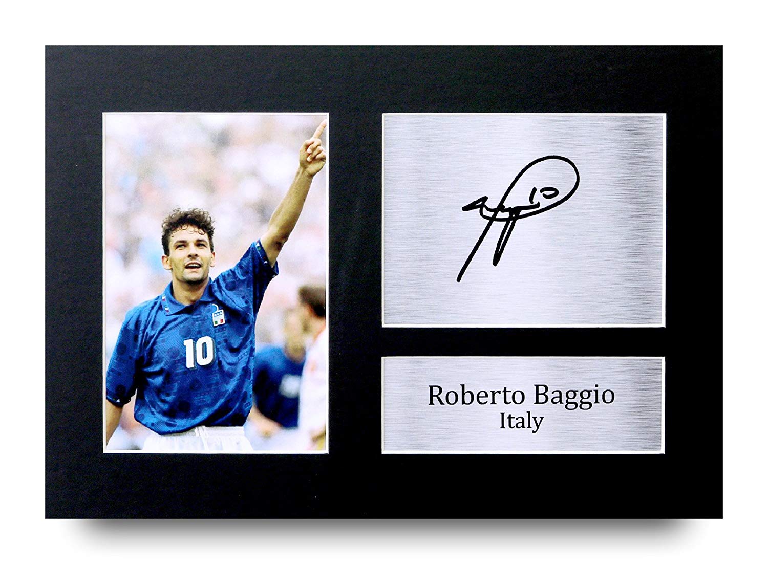 HWC Trading Roberto Baggio Signed A4 Printed Autograph Italy Photo Display