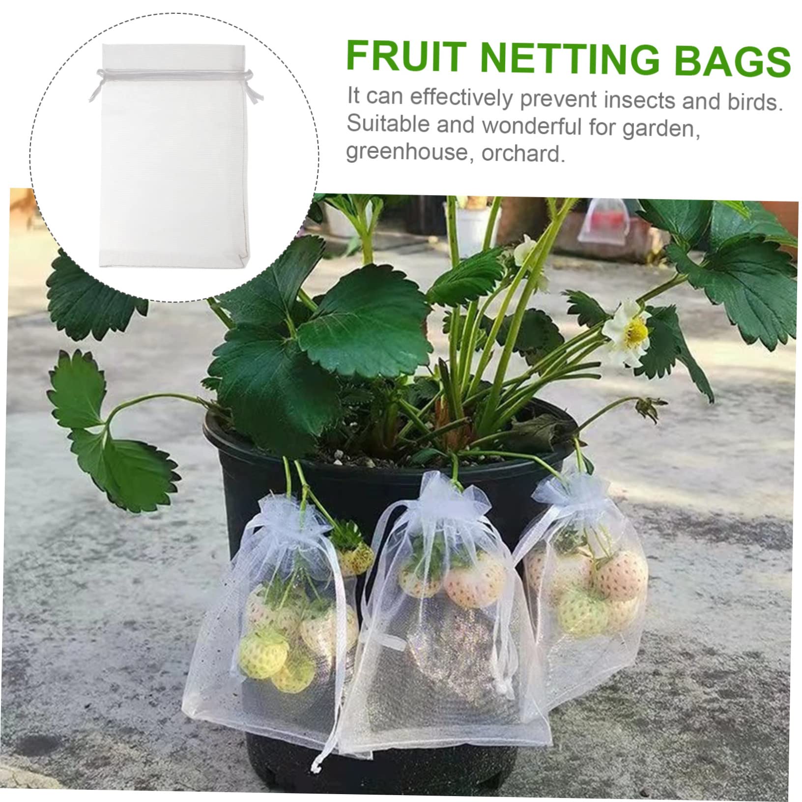 BESPORTBLE 300piezas Bolsas De Protección para Frutas De Transpirable Cierre para Jardín contra Plagas y Aves Reutilizables y Resistentes