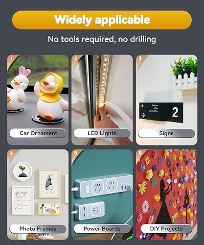 Miniatura 7 de PHIXBEAR Cinta de Doble Cara Resistente al Calor de Servicio Pesado, Impermeable para Exteriores e Interiores, Cinta de Montaje Automotriz,