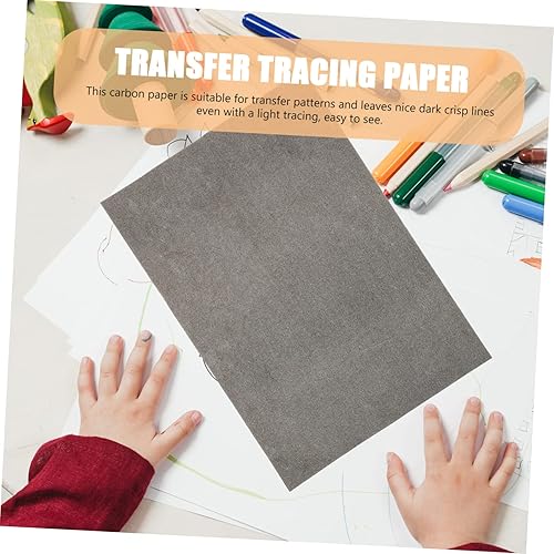 Miniatura 5 de EXCEART 200 hojas de papel de carbono de grafito, papel de transferencia, papel de lona, papel de calco para dibujo, artista, papel de calco,