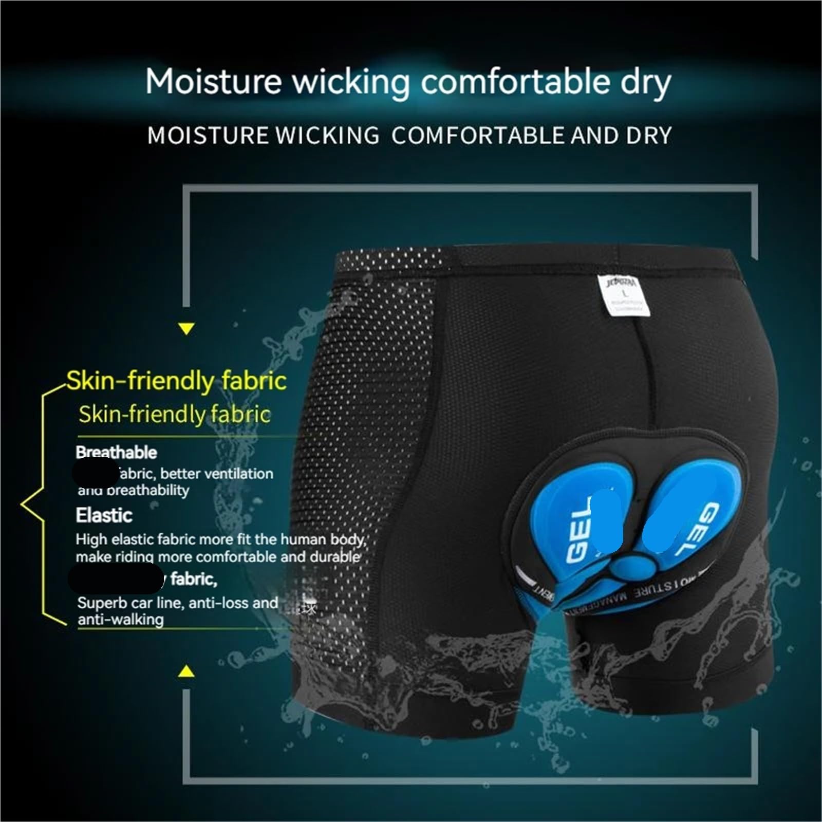 Pantaloncini da Ciclismo Pantaloncini da Ciclismo Traspiranti Uomo, 2 Pezzi, con Imbottitura in Gel 4D, Antiurto, for Mountain Bike e Bici Corsa(XL)