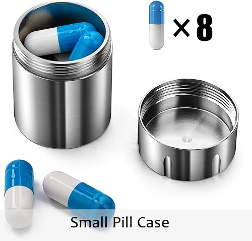 Miniatura 7 de Pastillero portátil de un solo compartimento+contenedor organizador de píldoras de doble compartimento