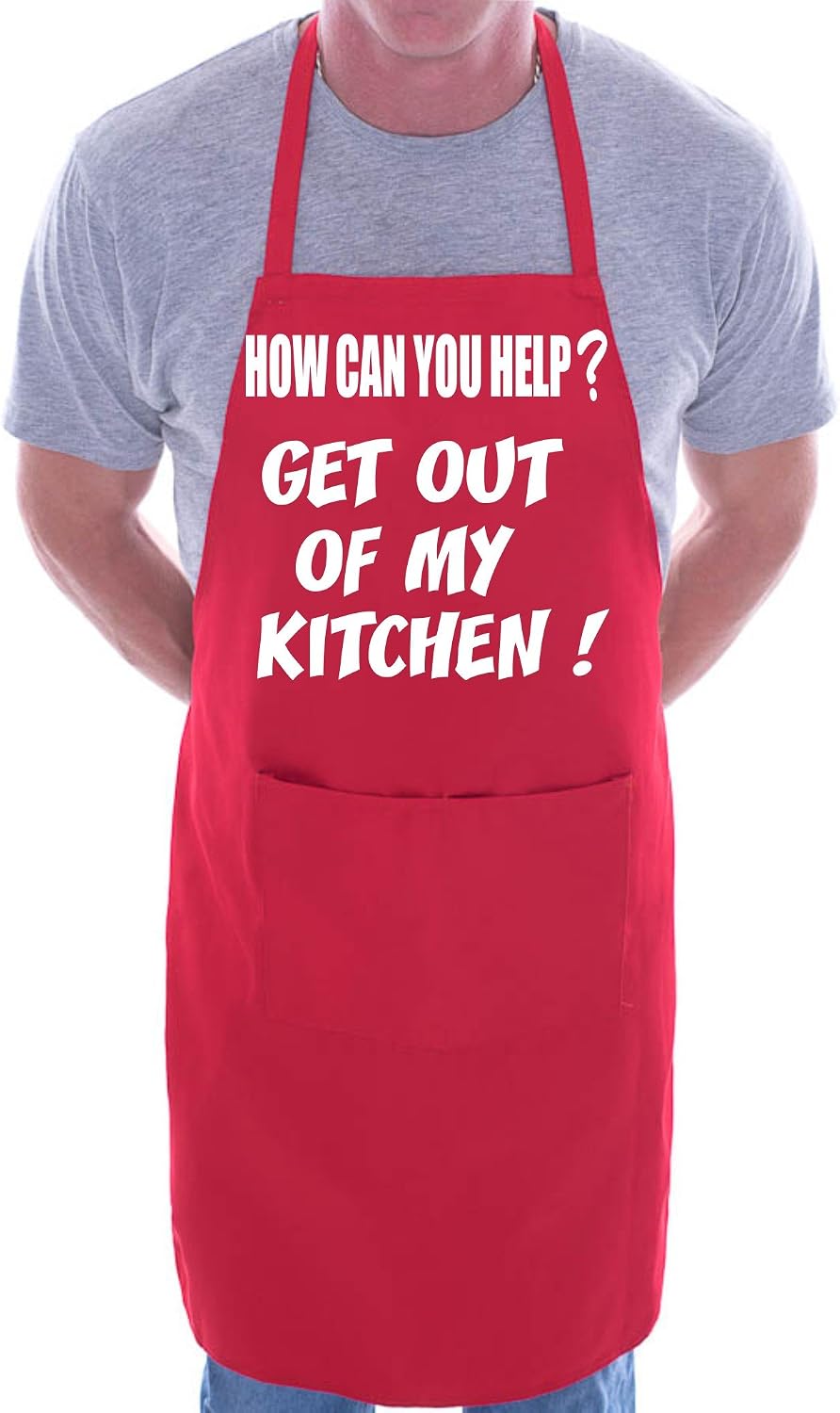 Print4U Get Me Out Of Kitchen Funny BBQ Cooking Novelty Apron Red