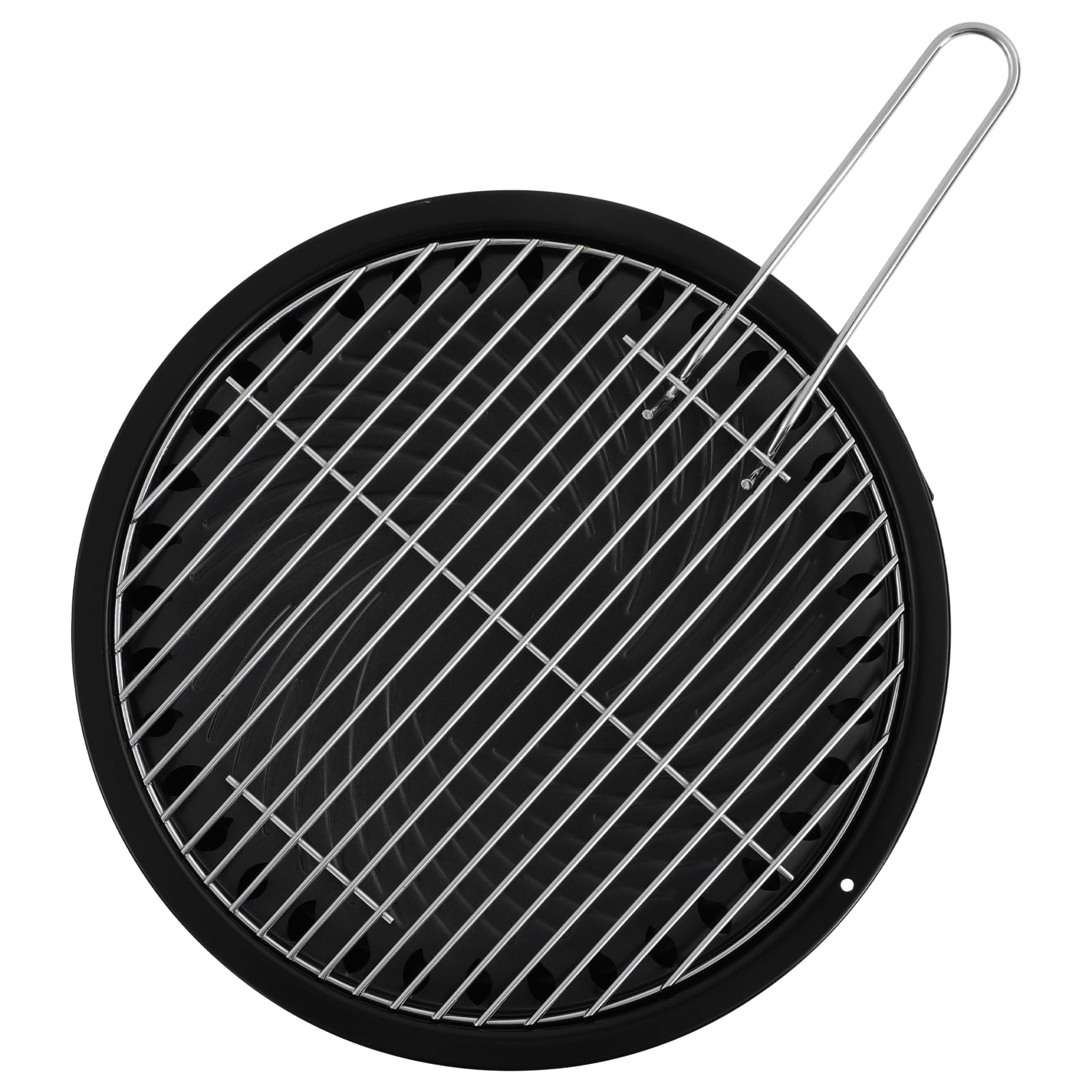 Barbecue portatile pieghevole per esterni, a tre zampe, a carbonella, con piastra di raccolta, pieghevole, per esterni, a tre zampe, a carbonella, portatile, per barbecue a carbonella