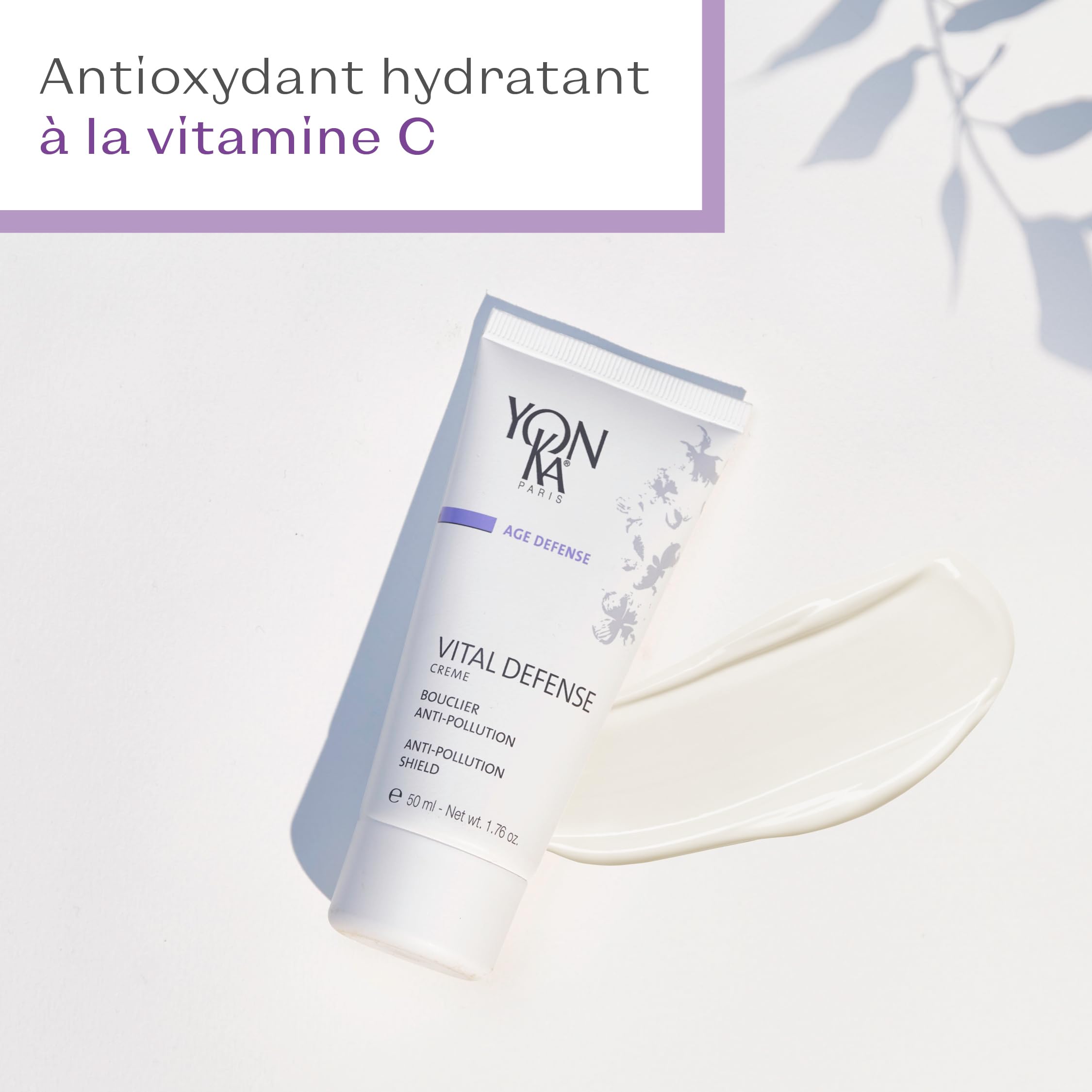 Yon-Ka Vital Defense Crème de Jour 50ml - Hydratant Quotidien et Crème Anti-Pollution - Testé par Dermatologues - Soins Professionnels - Sans Parabènes