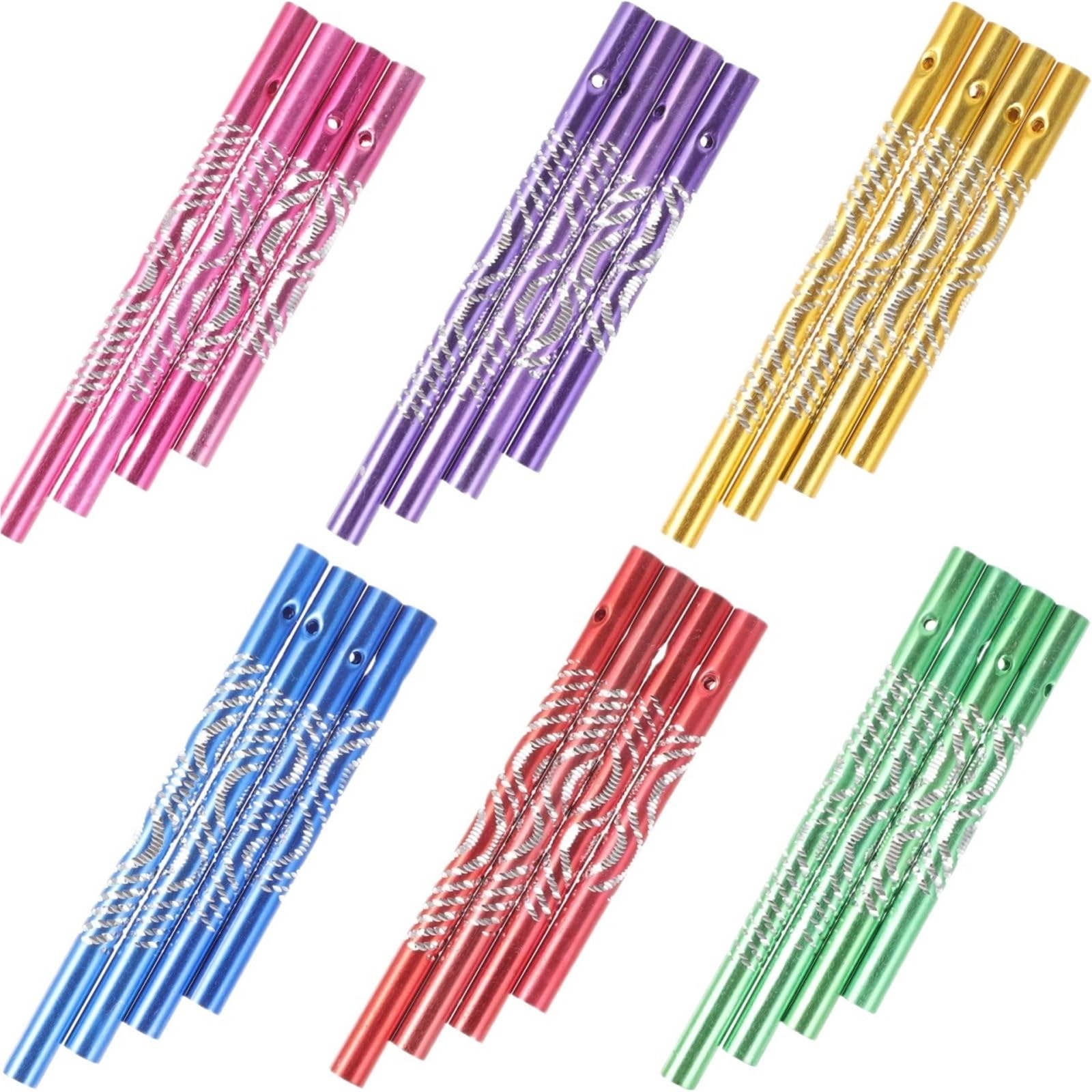 Aluminium Wind Chime Tubes 144Pcs Metal Wind Chime Tubes DIY Craft Supplies Rustproof Garden Decor