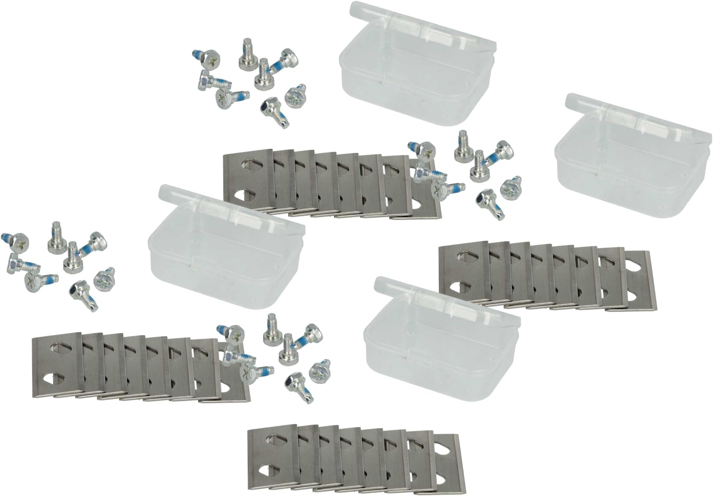 24x Replacement Blade Compatible with Robomow RK 1000 Pro, RK 1000, RK 2000 Cordless Lawnmower - Cutter Blades, Silver, Chrome-Carbon Steel