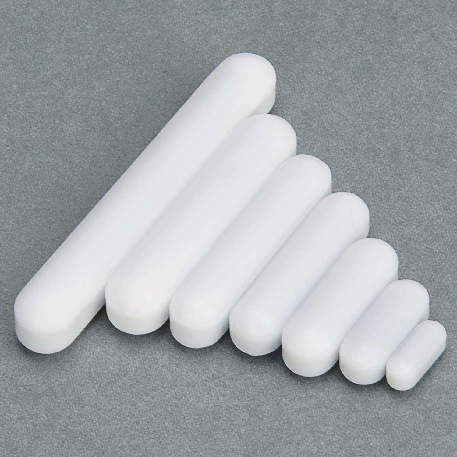 FunChem Set Bastoncini di agitazione, Bastoncini di agitazione magnetici Rivestiti in PTFE, Bianco, per agitatori da Laboratorio, Dimensioni Miste, Confezione da 7