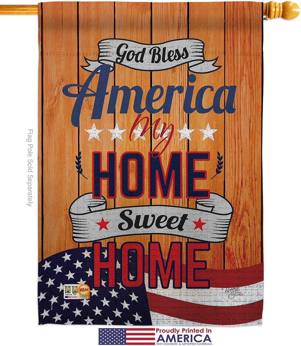 Star and Stripes America My Home Garden House Flags Set Patriotic Patriotism Independence Memorial United State American Small Decorative Gift Yard Banner Made In USA 28 X 40