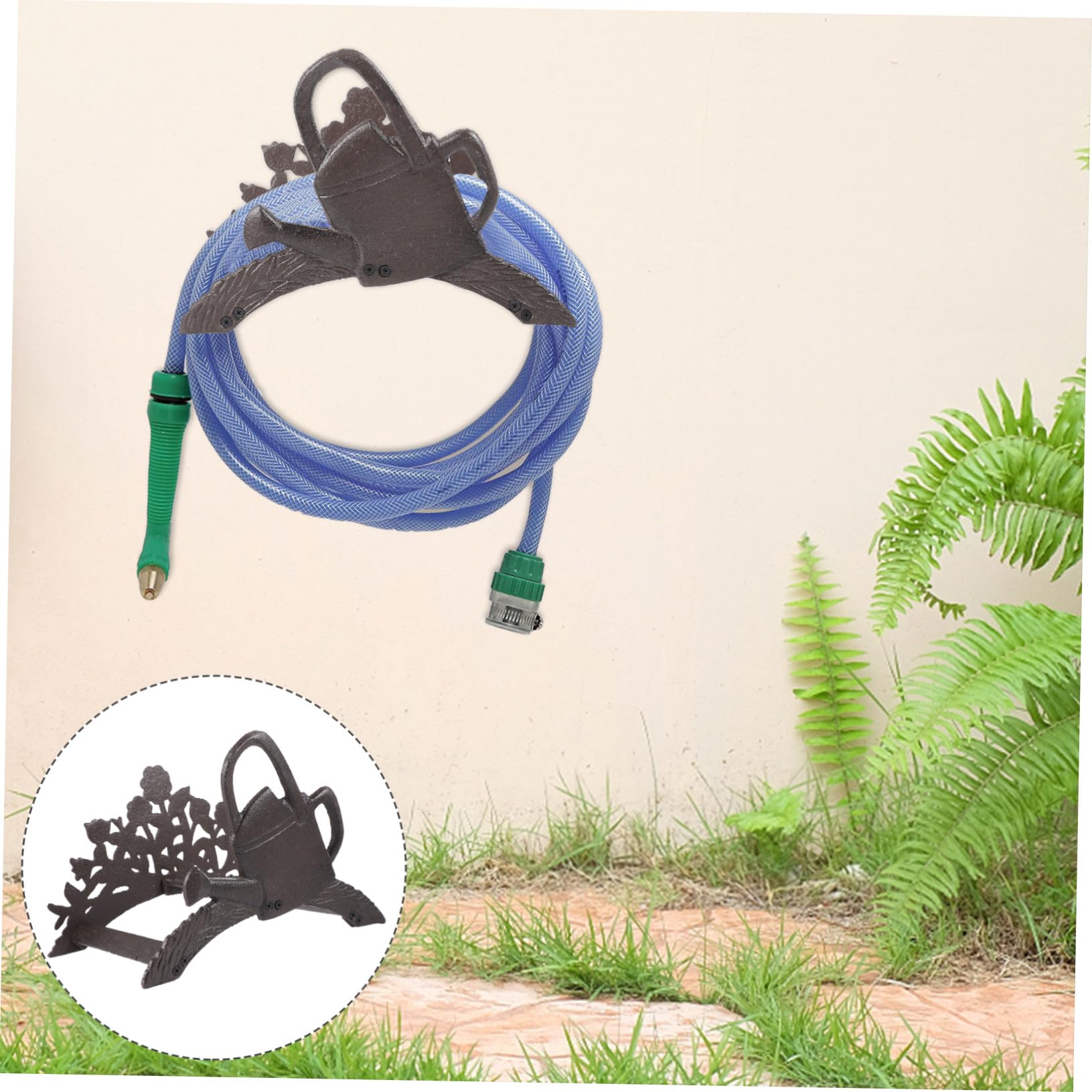 Crochet Support Robuste pour Fonte Mural Tuyau D'arrosage de Jardin