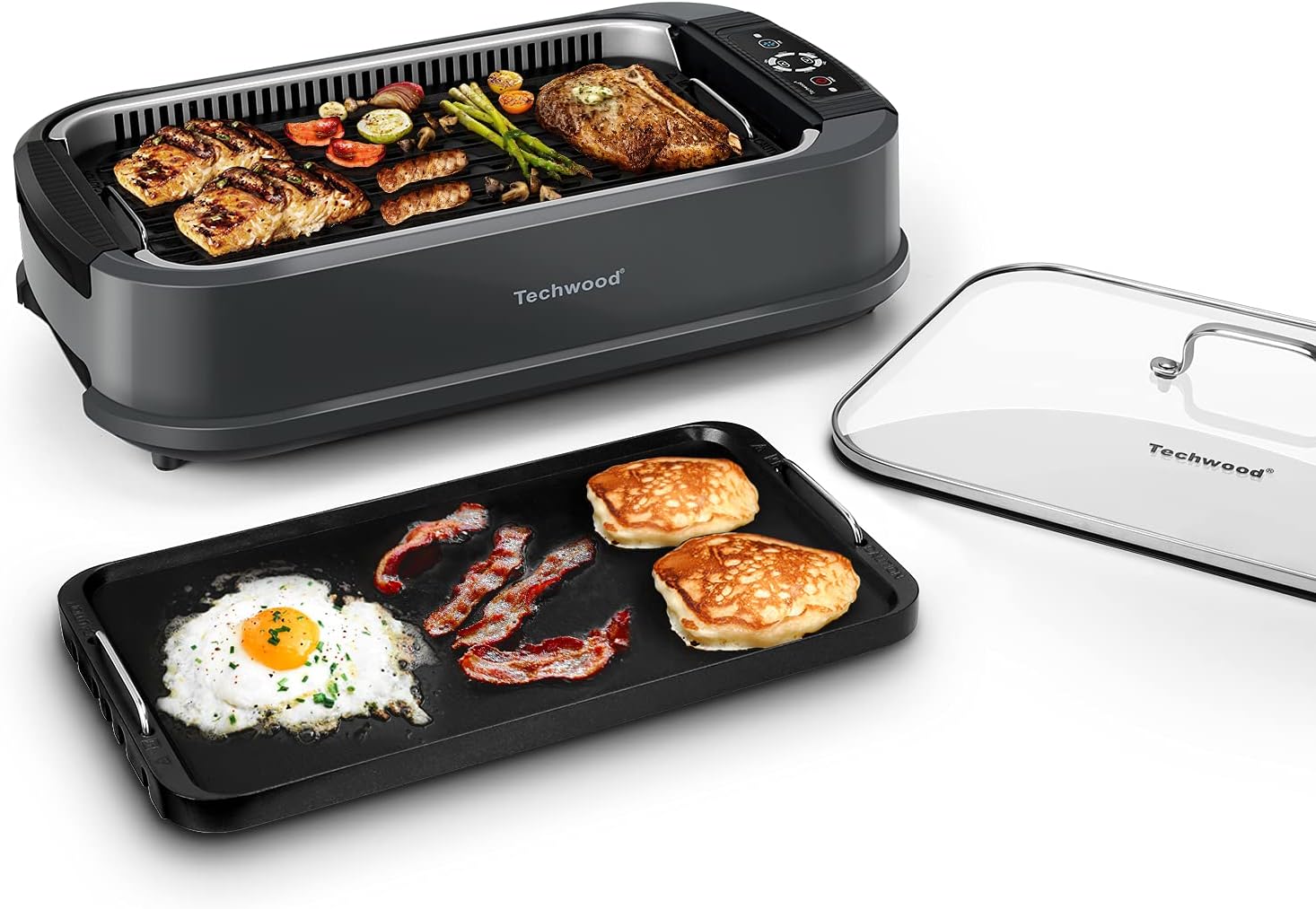 Techwood Indoor Grill Smokeless Grill, 1500W Indoor Korean BBQ Electric