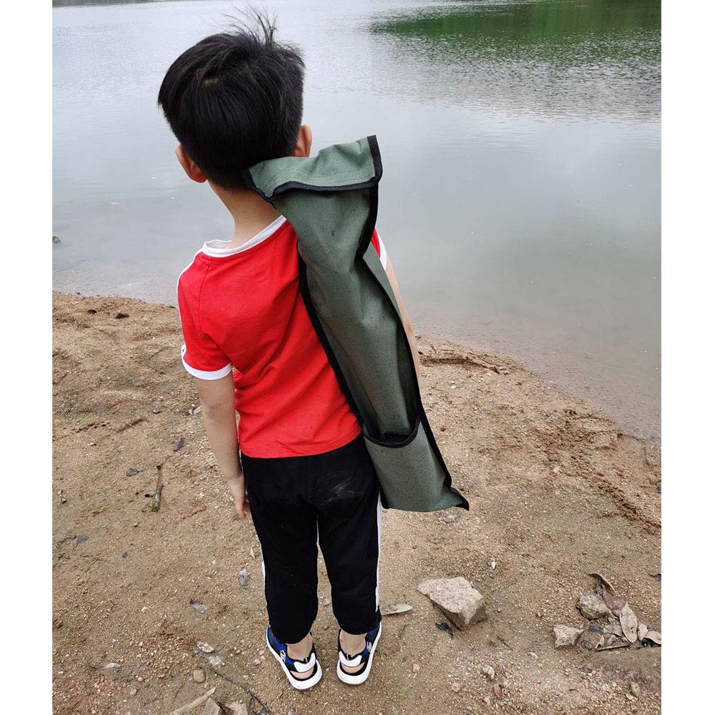 AKT Estante de Cañas de Pescar Soporte para Caña de Pescar + Bolsa Accesorios para Herramientas de Pesca Soporte de Poste