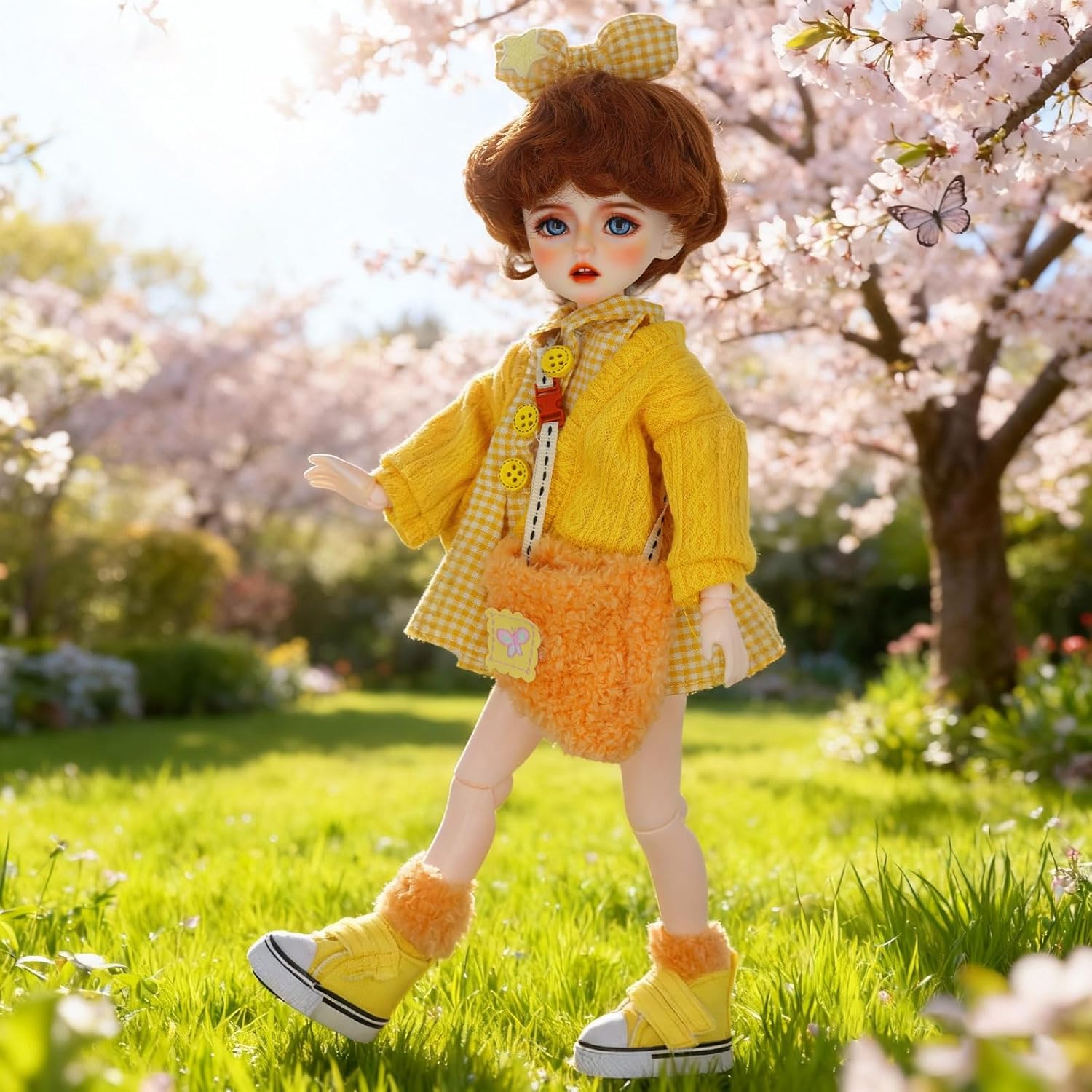 Collectible Doll 1/6 Scale BJD, 30cm Anime Style Doll with Hand-Painted Face & Fashion Outfit, Poseable Display Doll Gift for Collectors & Teens