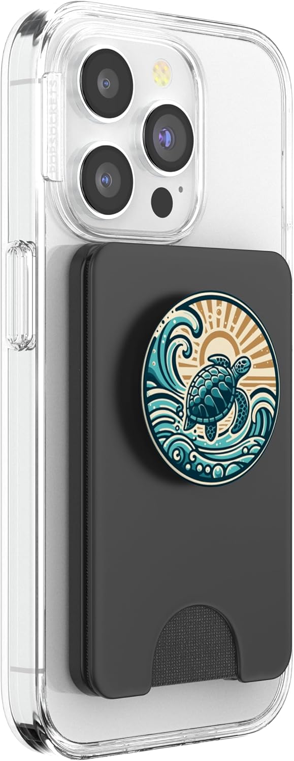 Ocean Beach Vacation Sea Turtle Tortuga Hawaii Island Swim PopSockets PopWallet for MagSafe