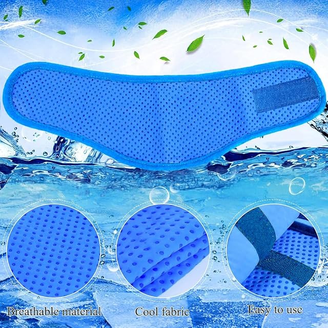 Foto 5 de 8 de SDFWGG 2 Piezas Collar Refrigerante Perro Tipo Pañuelo Bandana de Enfriamiento para Perros Pañuelo…