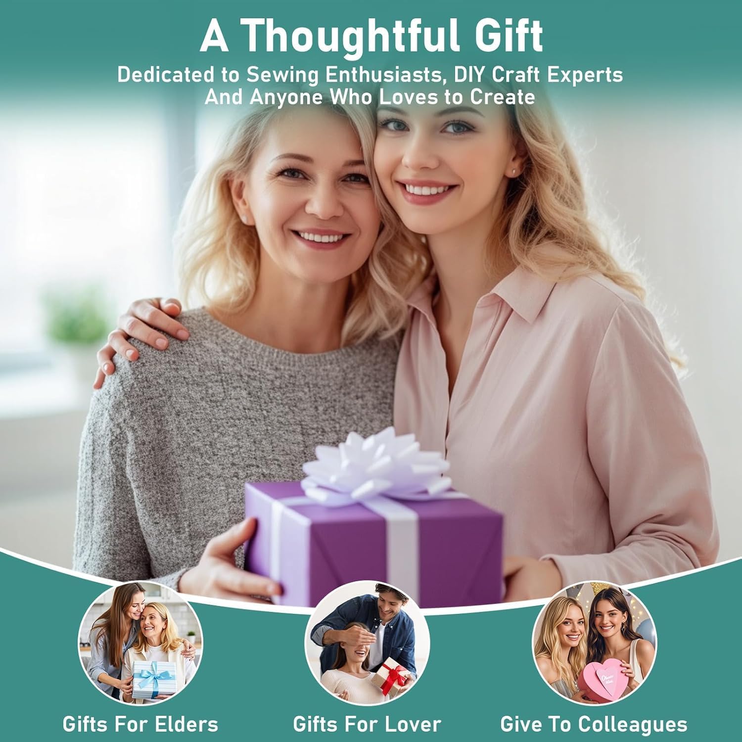 New Embroidery Stitch Book Kit for Adults & DIY Craft Lovers,Portable Embroidery Kit for Beginners Enthusiasts,Includes Guide to 106 Patterns with Tools & Tutorials and 86-Piece Sewing Tool Kit(1 Set)