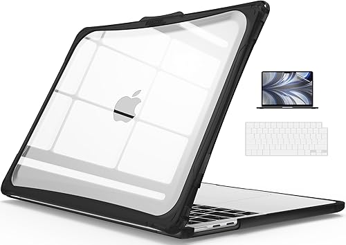IBENZER Hexpact - Funda compatible con MacBook Air 2025 2024 2023 2022 de 13 pulgadas M4 A3240 M3 A3113 M2 A2681, funda resistente y cubierta de