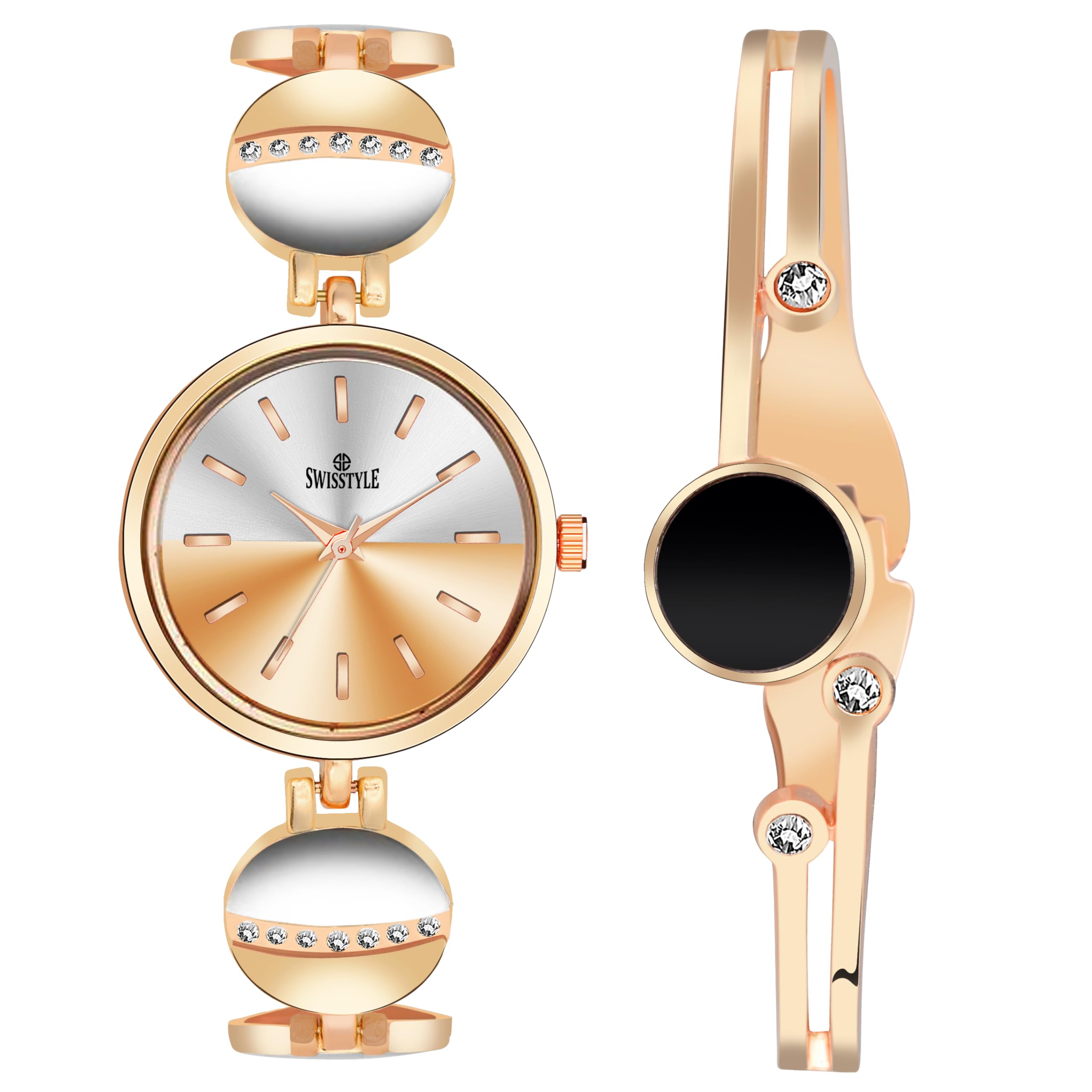 SWISSTYLE Gold Plated Analog Watch for Women with Bracelet (B0CXYBRPPK) Amazon Price History, Amazon Price Tracker