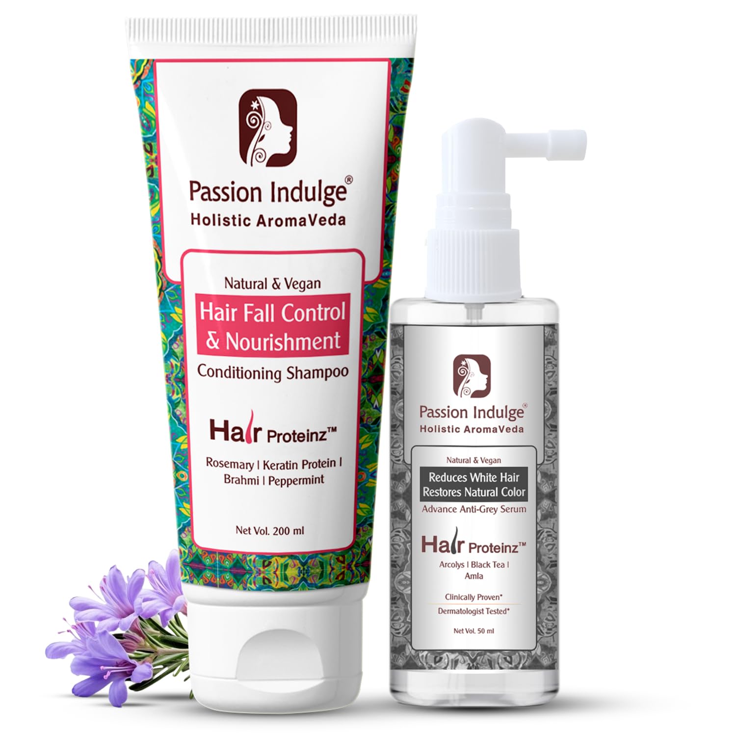 Passion Indulge Hair Proteinz Anti-Grey Hair Care Combo – Anti-Grey Serum 50 ml & Nourishing Shampoo 200 ml | Strengthening & Scalp Care Hair Routine | For All Hair Types-image-38