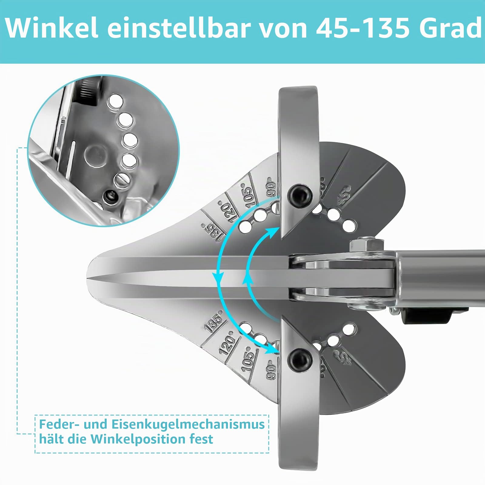 O'Shine Profi Gehrungsschere 45-135 Grad – Multi-Winkel Winkelschere für Dichtungen, Holzleisten, PVC & Kabelkanal, inkl. Ersatzklinge