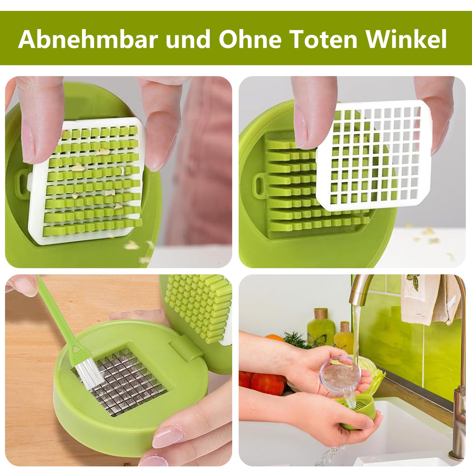 Presse-Ail 304 Inox Set de Coupe Ail Garlic Press, Écrase l'Ail et le Gingembre