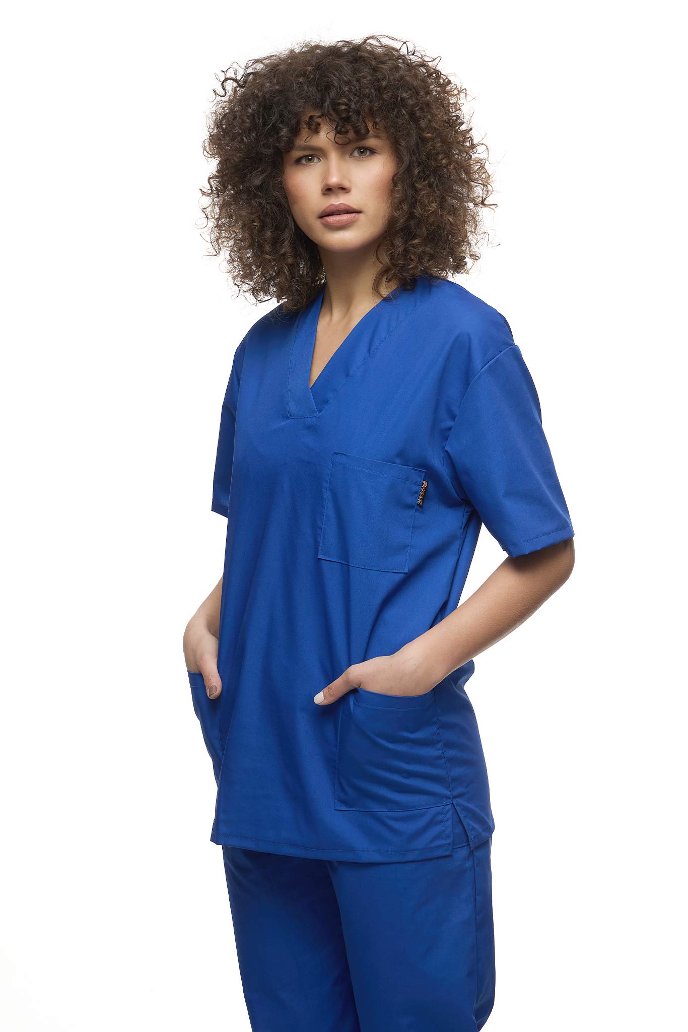 Mazalat, Uniforme médico unisex con casaca y pantalón, kit de limpieza médica para cuidado de la ropa de trabajo