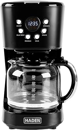 HADEN Coffee Machine, 12 Cup Programmable Drip Coffee Maker with