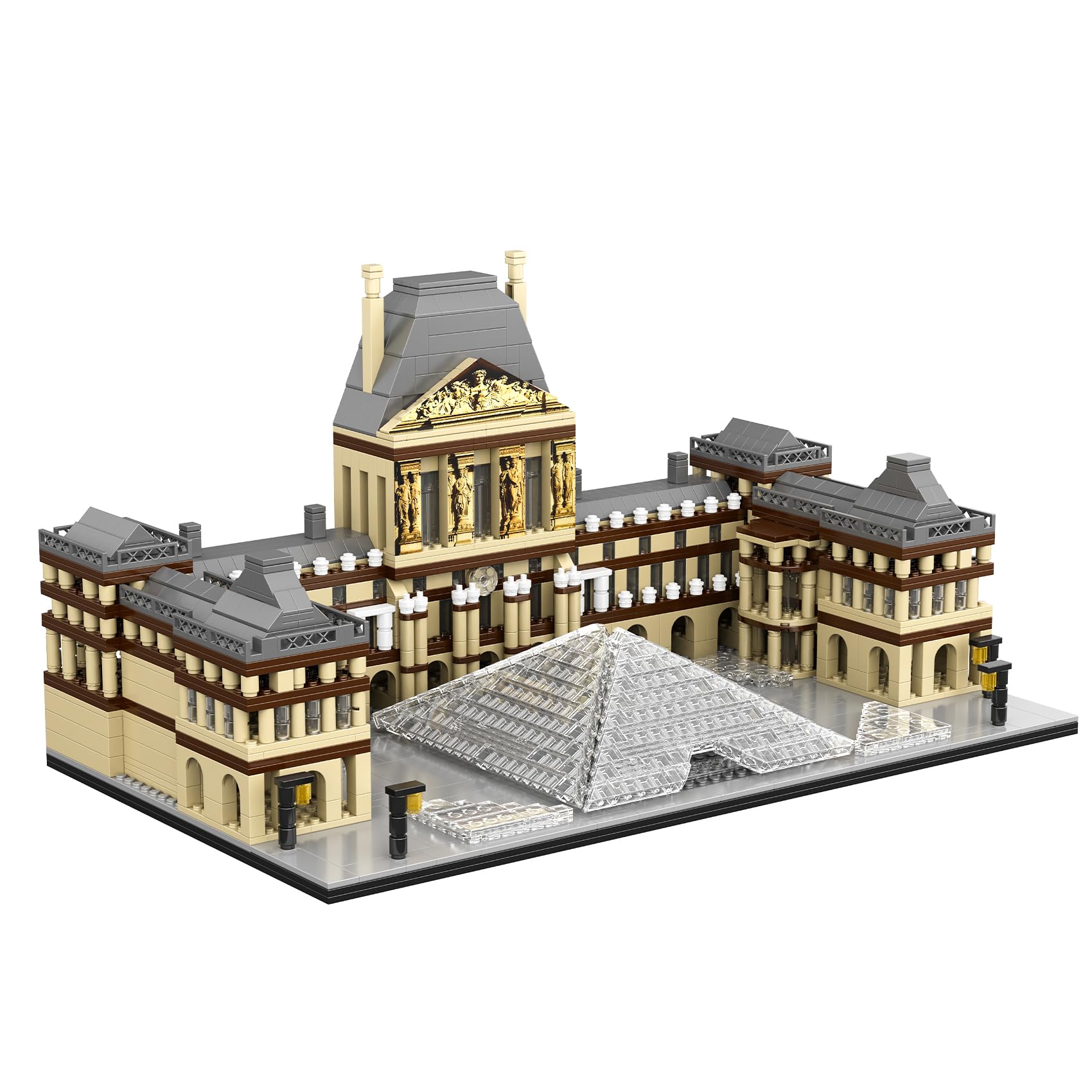Geniteen Paris Louvre Museum Mini Building Block Set, World Famous Architecture Educational Toys Paris Landmarks Building Block Kit for Adults (1868PCS) โ image 1