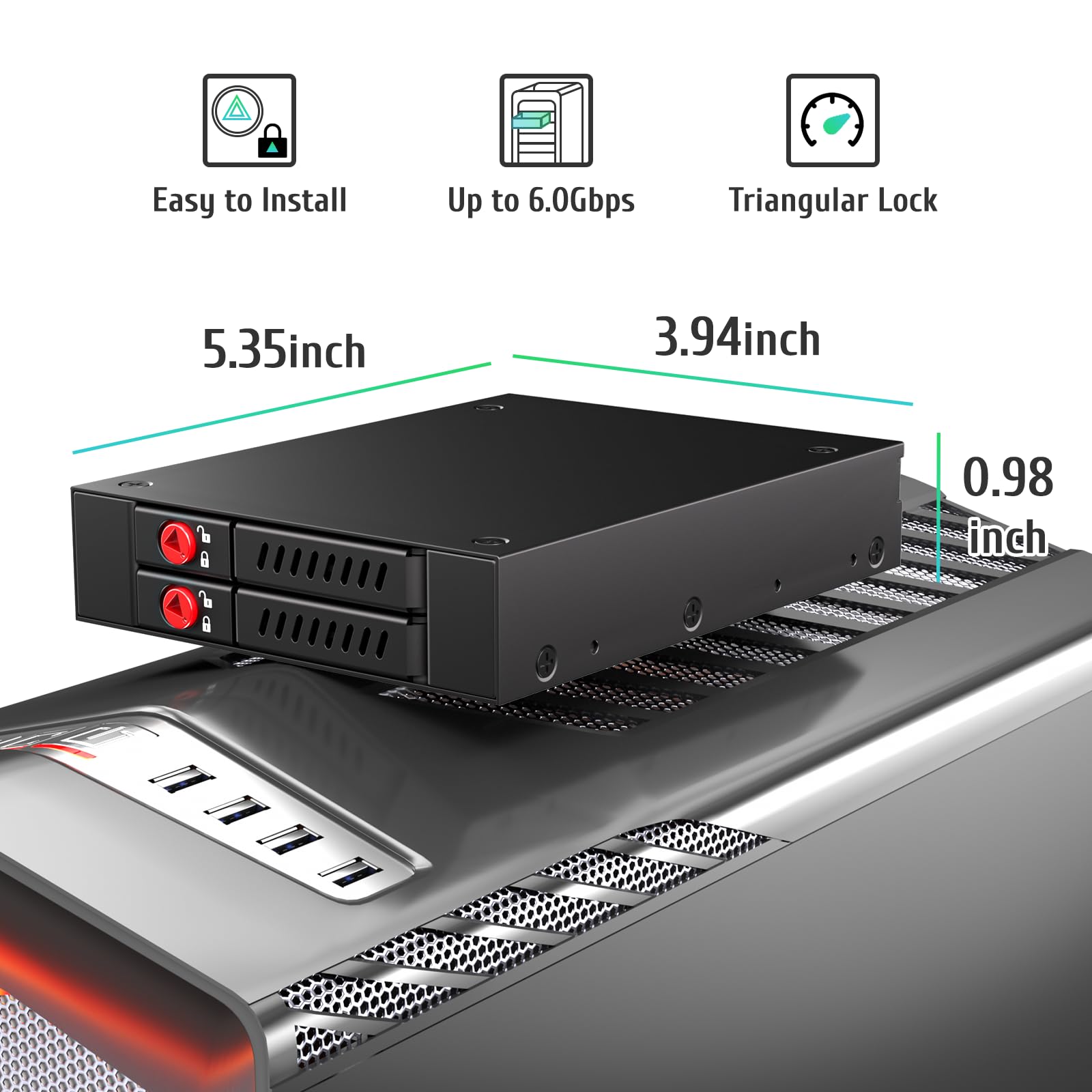 Amazon.com: READYXIO SATA HDD & SSD Hot Swap Cage, 2 Bay 2.5