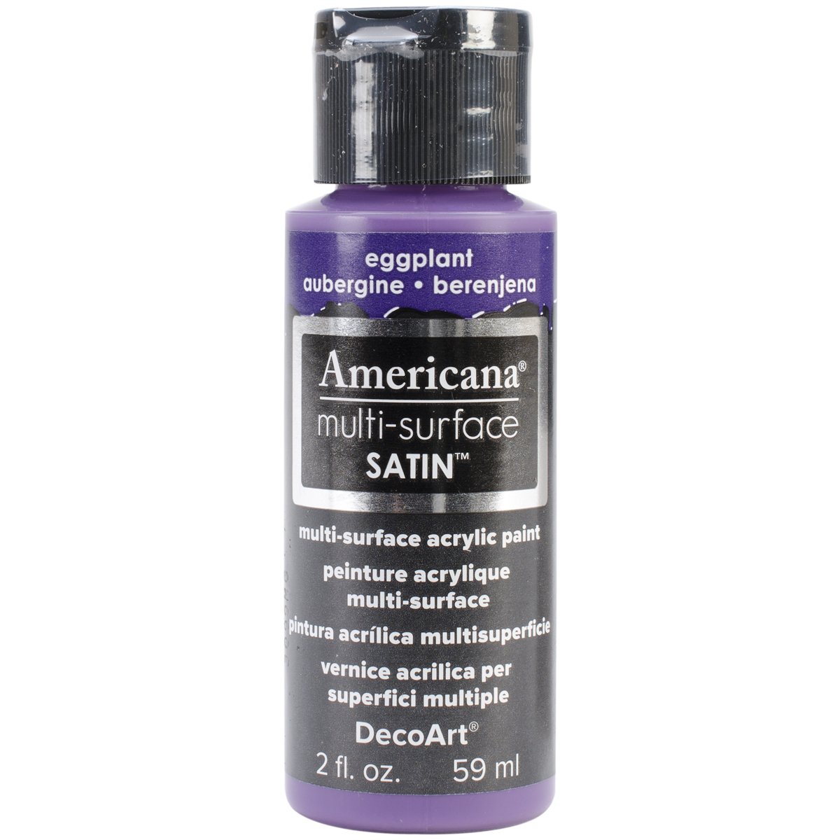 Deco Art Americana Multi-Surface Satin Acrylic Paint 2oz-Eggplant