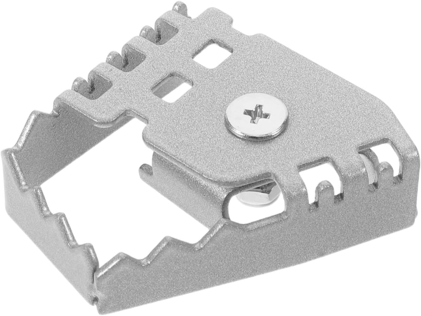 Motorcycle Brake Pedal Lever Aluminum Rear Brake Pedal Step Extender Plate Silver for Motorbike Foot Controls Replacement