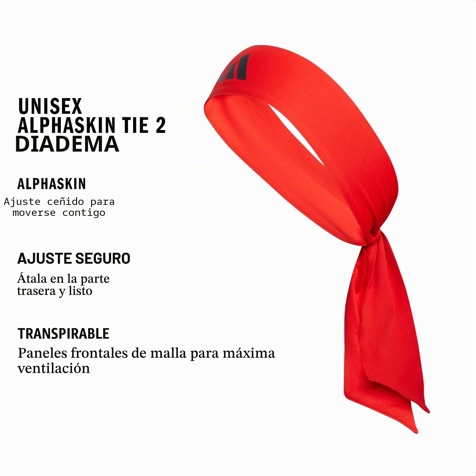adidas Diadema Alphaskin Tie, Unisex Adulto