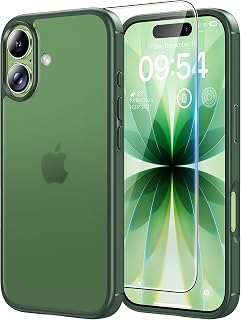 TAURI für iPhone 17 Hülle 6,3" mit Schutzfolie - Matt Alpengrün