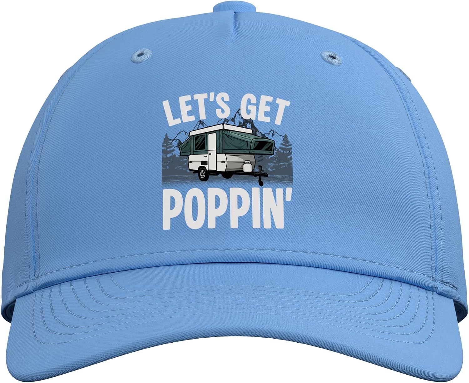 Cool Pop Up Camper Art for Men Women Caravan Popup Camper Adjustable Baseball Hat image 2