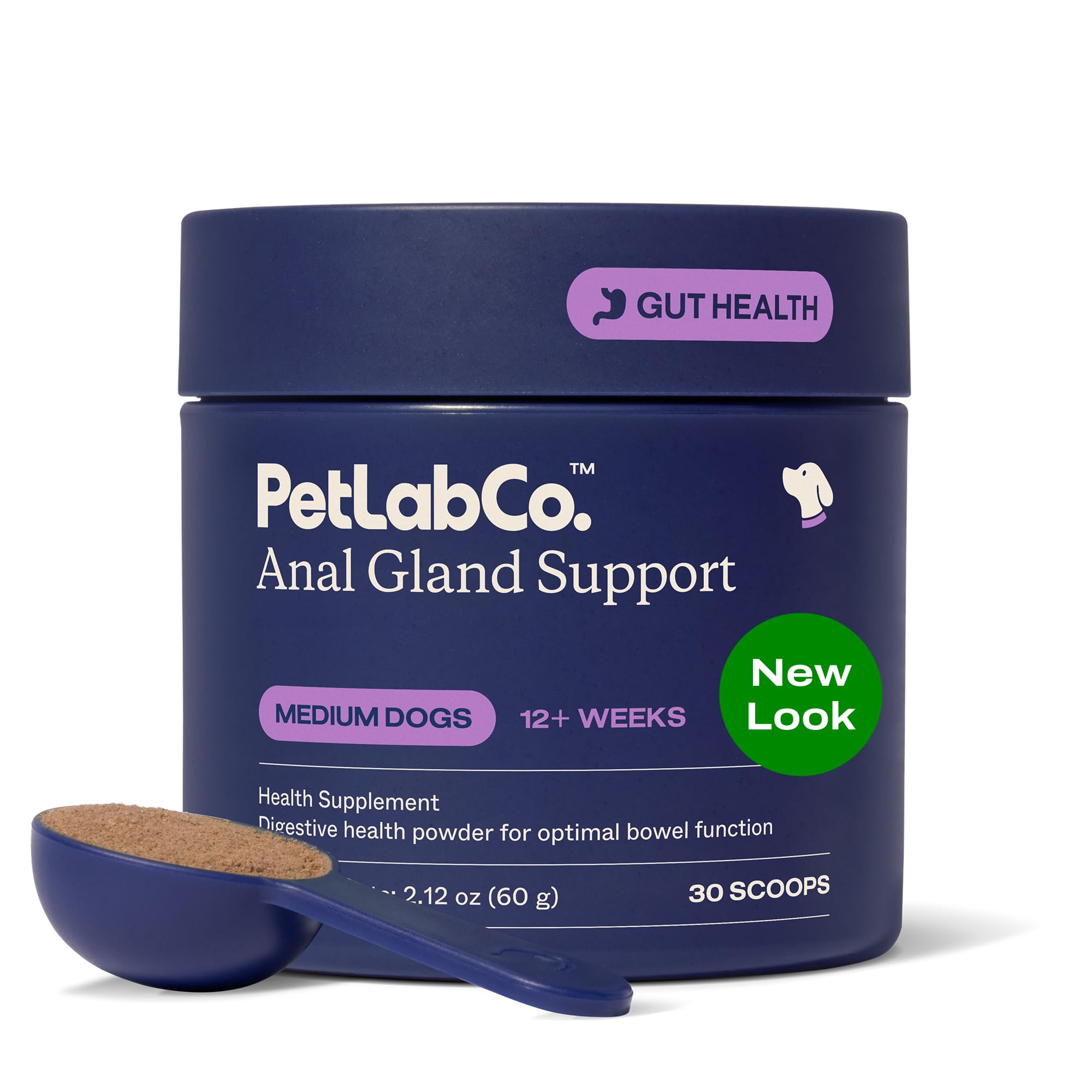 PetLab Co. Anal Gland Support Tailored Powder – Supports Anal Gland Health and Optimizes Stool Consistency - Easy to Use - Helps Target Scooting & Fishy Rears – for Medium Dogs