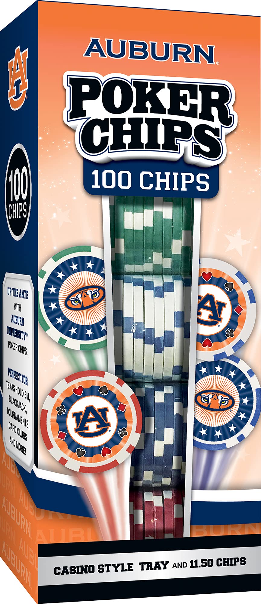 Masterpieces 100-Piece Casino Style Poker Chips 100 jetons Adulte Unisexe