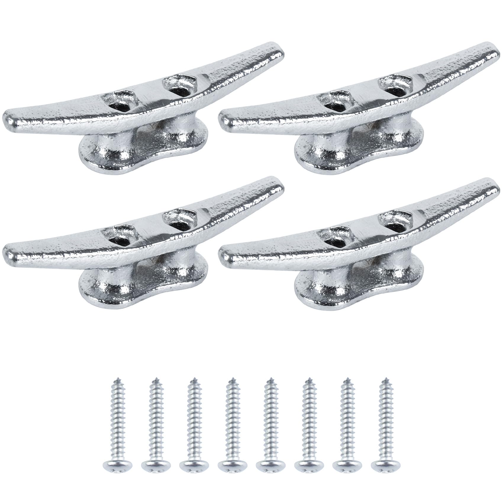 Snapklik.com : VEITHI Dock Cleats 4 Inch Chromium-Platedy Silver Boat ...