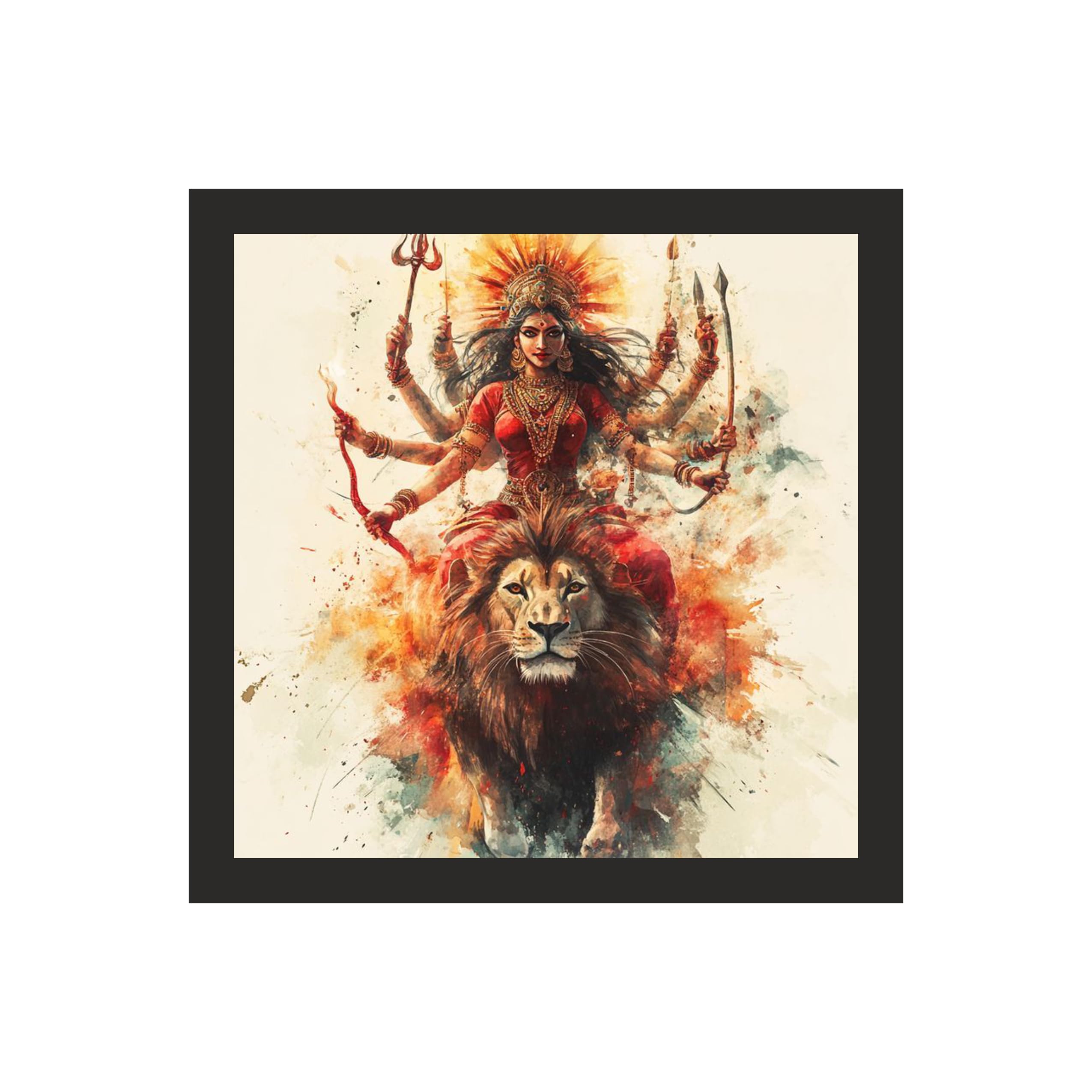 Majestic Maa Durga Wall Art