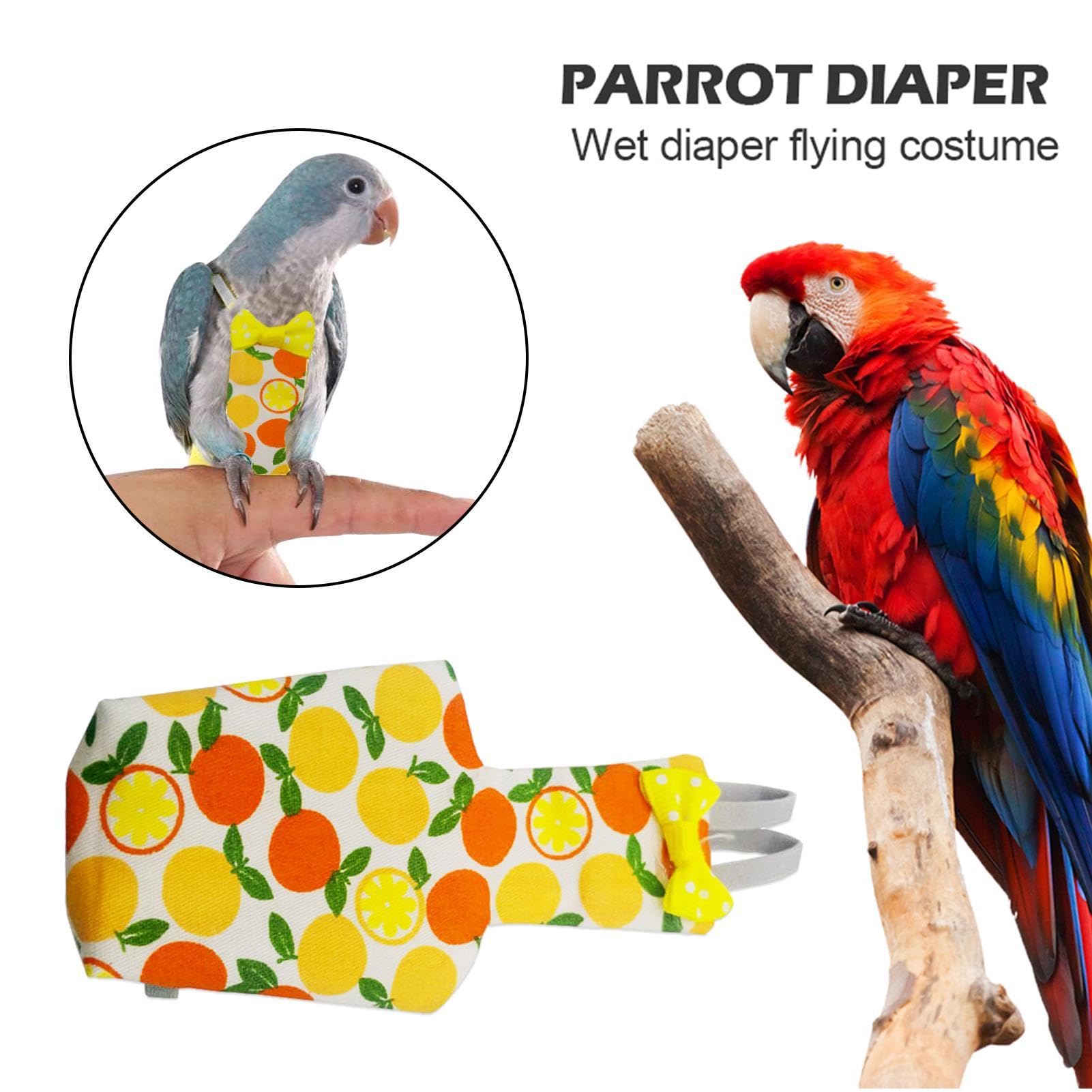 Papageienwindel – Papageienwindel, Waschbare Flugwindel Für Vögel | Verstellbare Baumwolltuch-Pipi-Pads, Wiederverwendbare Windel, Vogel-Stoffwindel Für Mittelgroße Papageien, Kakadu