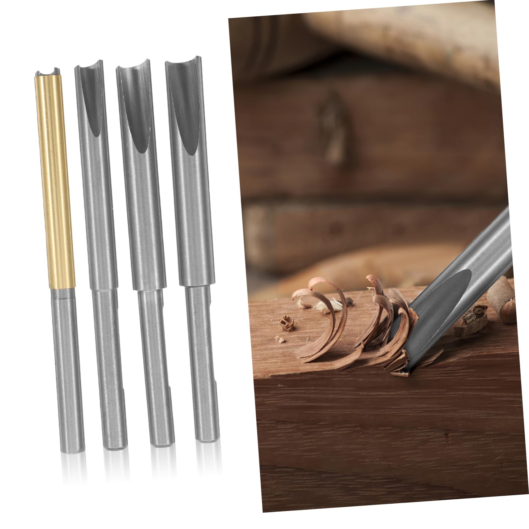 4 Set Utensili per Finitura Del Barile Trimmatura per Lavorazione Del con Testa Accessorio Versatile per Progetti Falegnameria e Rifinitura Professionale