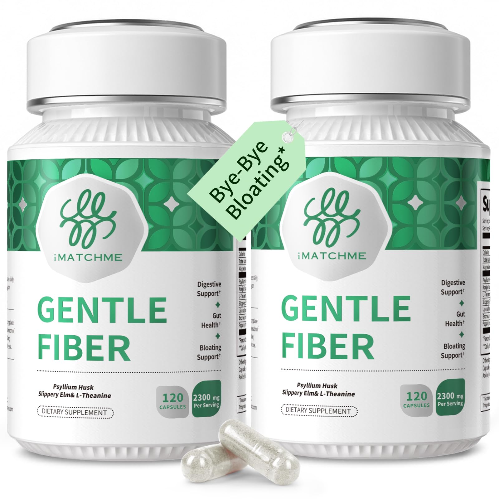 Fiber Supplement with Psyllium Husk Powder1800mg& Slippery Elm-120 Capsules — Amazon image 10