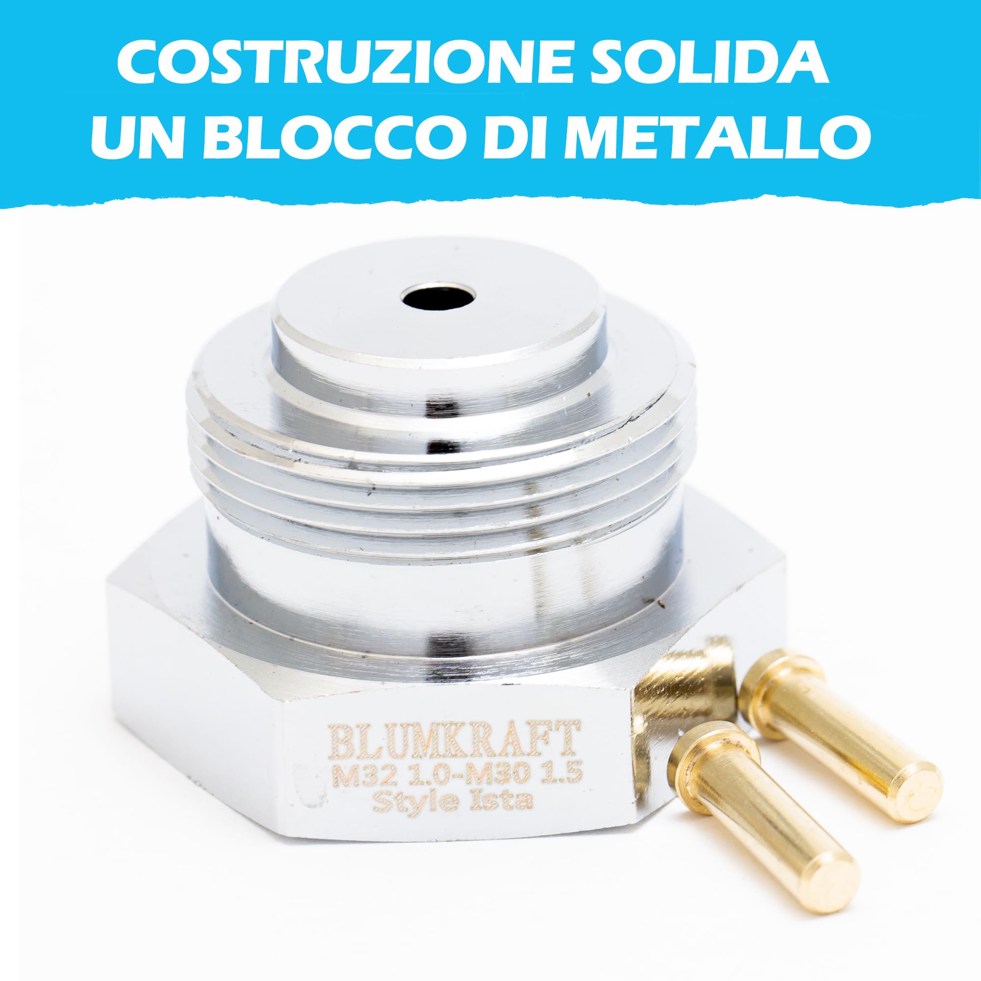 Adattatore Filettatura M30 X 1 A M30 X 1,5 Cromato | Per Valvole Termostatiche Oventrop