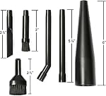 WORKSHOP Wet/Dry Vacs Accessoires pour aspirateurs à sec multi-fit VT1215 Aspirateur Micro Kit de nettoyage Pièces d'aspiration pour vide à sec compact, noir, 1-(Boîte),6