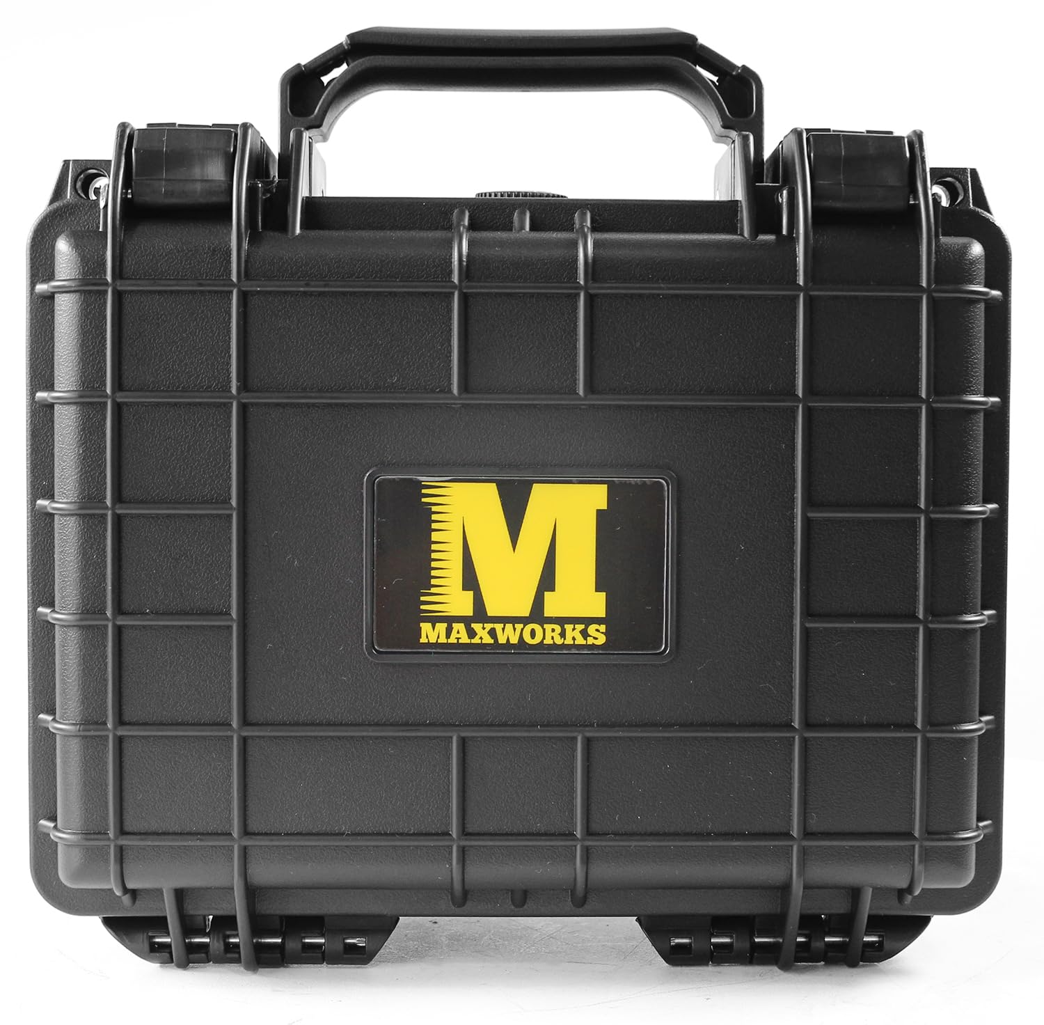 MaxWorks 51015 - Custodia rigida impermeabile IP67 per fotocamera, multiuso, interno in schiuma, 21,6 x 15,2 x 9,9 cm, interno nero, esterno 23,1 x 19,3 x 11,2 cm, Nero, Custodia rigida impermeabile