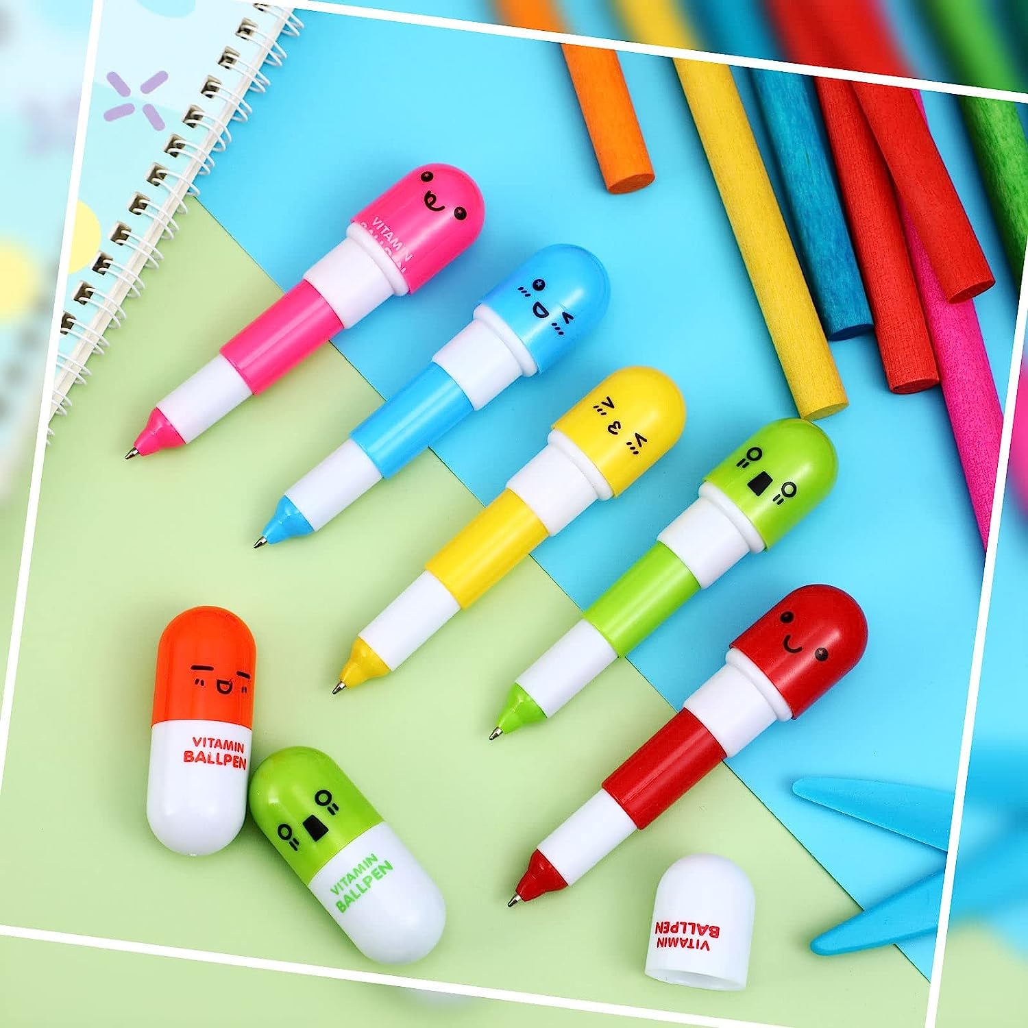 18 Stylos Effaçables 0.5mm Forme Animaux - 6 Couleurs Pour école, Bureau Ou Cadeau