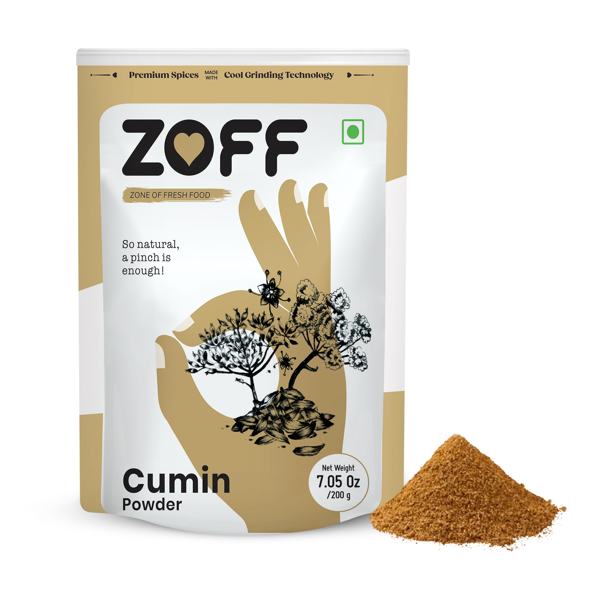 Zoff Cumin Powder 7.05 Oz L 200g Ground Cumin Spice