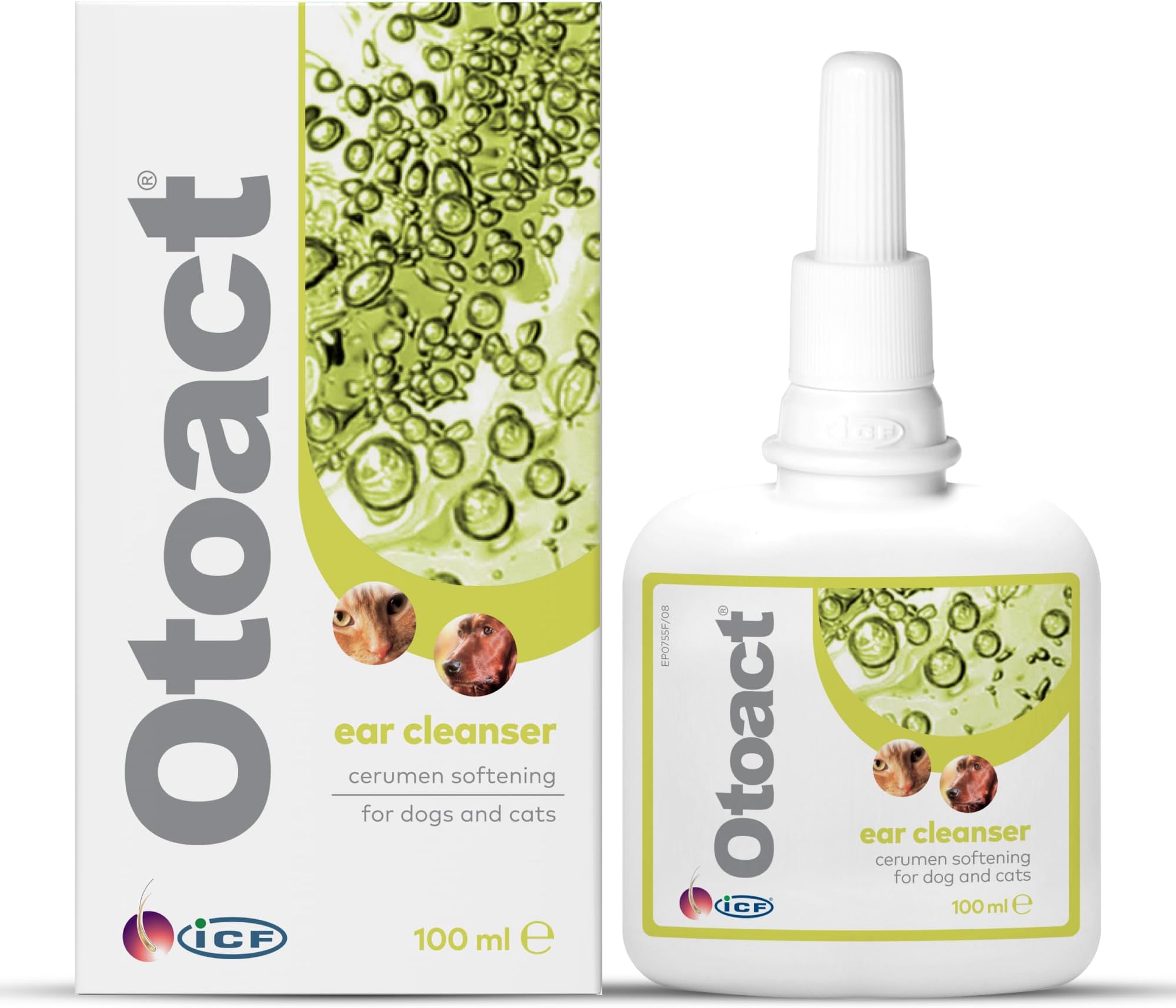 Otoact | Cat And Dog Ear Cleaner | Dog Ear Drops To Stop Wax Build Up, Head Shaking, Discomfort, Ear Odour & Scratching | Cat And Dog Ear Cleaning Solution | Dropper Bottle 100ml