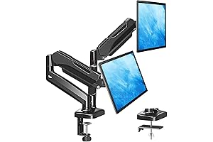 MOUNTUP Gas Spring Double Monitor Stand for Desk, Adjustable Dual Monitor Mount
